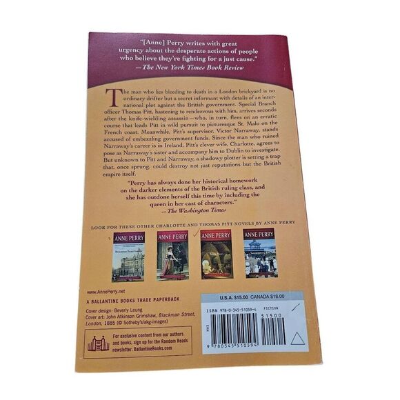 Treason at lisson gate by Anne Perry Ballantine books isbn 9780345510594 - Picture 2 of 5